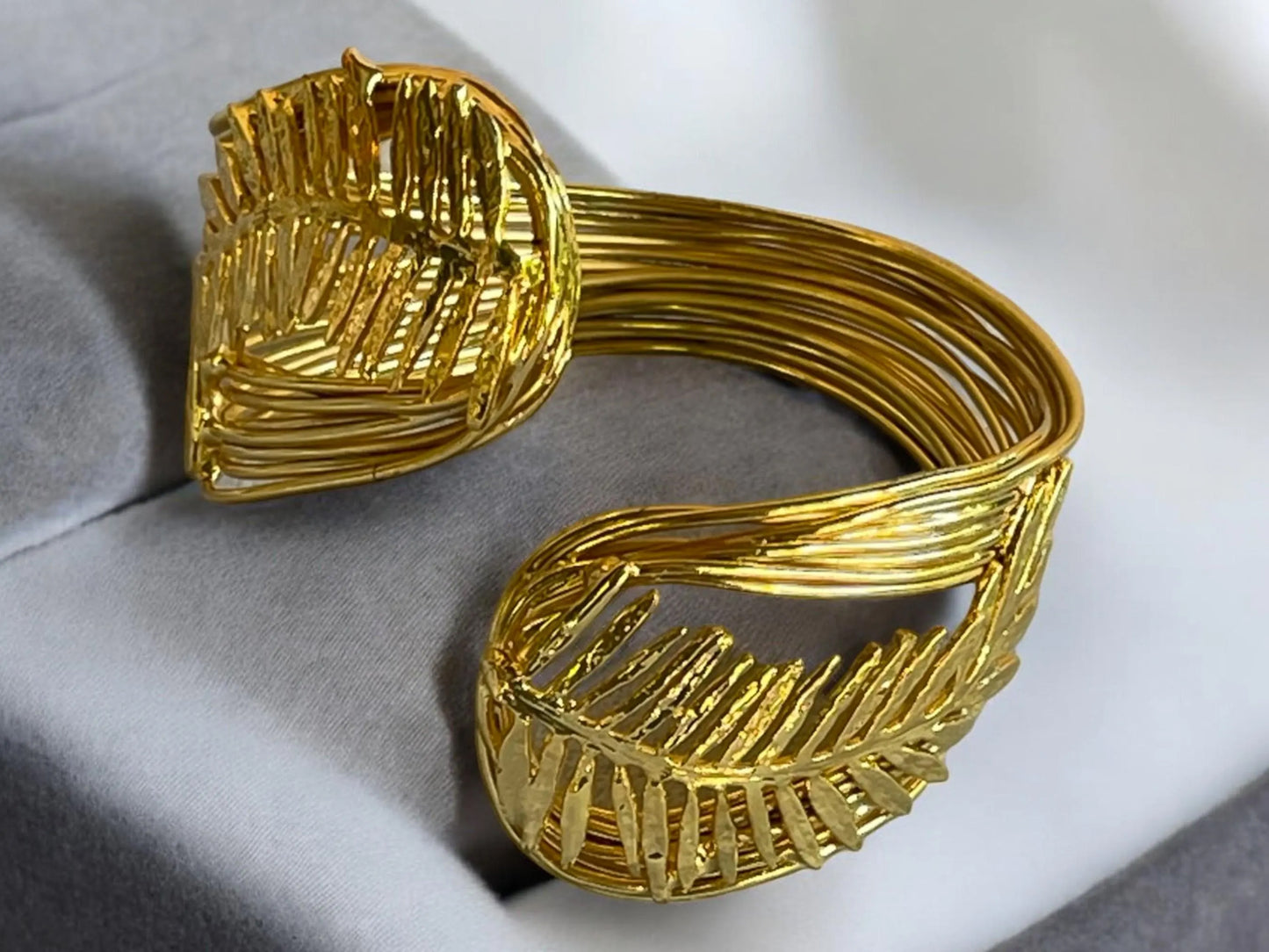 Handmade Gold Plated Open Choker Collar Necklace Bracelet, Handmade In Turkey - Glam Duchess