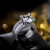 925 Sterling Silver Classic Cushion Square Zirconia Ring