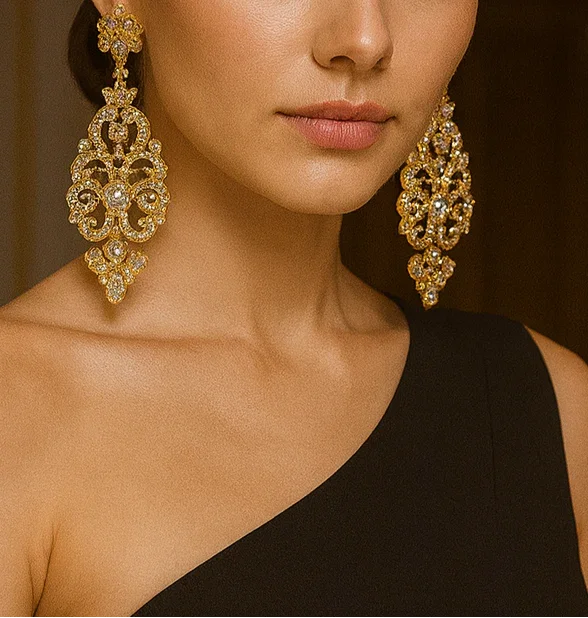 Glamorous Crystal Chandelier Earrings – Statement Luxury Jewelry - Glam Duchess