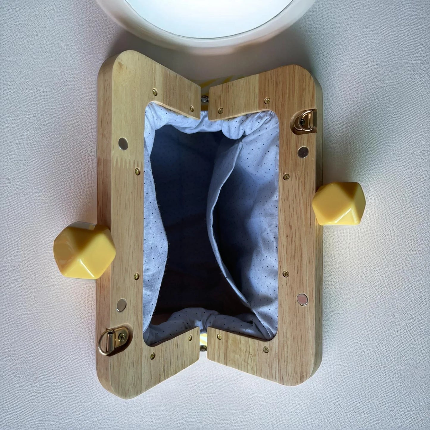 Handmade Yellow Striped Canvas Clutch with Wooden Frame, Boho Purse, Stylish Summer Bag, Handcrafted In Turkiye - Glam Duchess