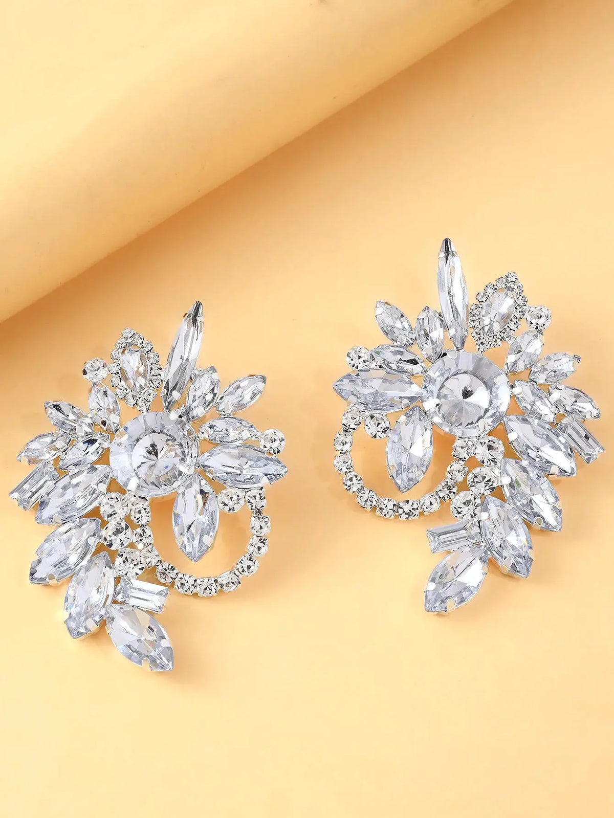 Fleur Radiance Crystal Drop Earrings – detail view 6