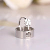 Clover Stainless Steel Fashion Couple Rings Set of 2