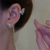 Zircon Butterfly Clip-On Ear Cuffs with Cubic Zirconia