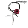 Big Rose Flower Velvet Clavicle Necklace Choker