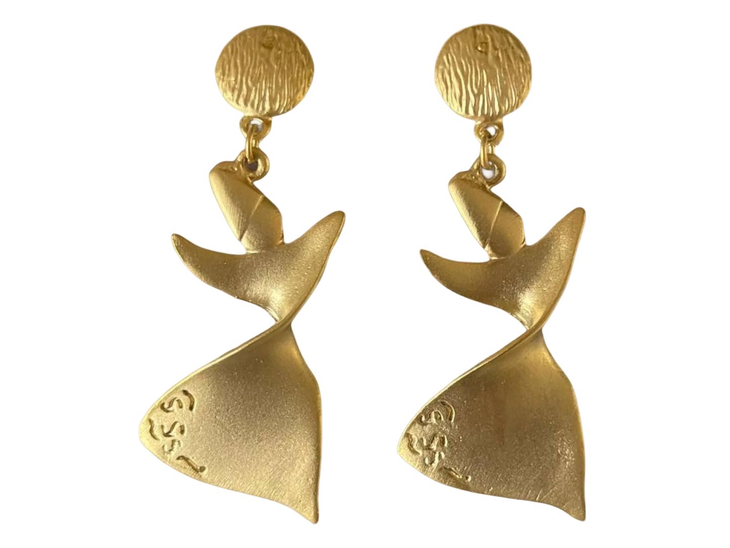 Sufi Dervish Earrings - Handmade Gold Plated Spiritual Jewelry | Lightweight Turkish Design by Glam Duchess (handmade-18k-gold-plated-sufi-whirling-dervish-earrings-spiritual-jewelry-meditation-jewelry-spiritual-gift-boho-earrings-made-in-turkey)