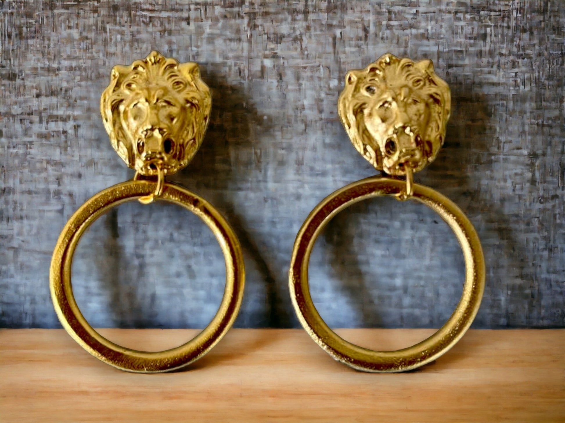 Gold Plated Pearl Hoop Earrings - Designer Handmade Geometric Unisex Jewelry, Handmade In Turkey - Glam Duchess