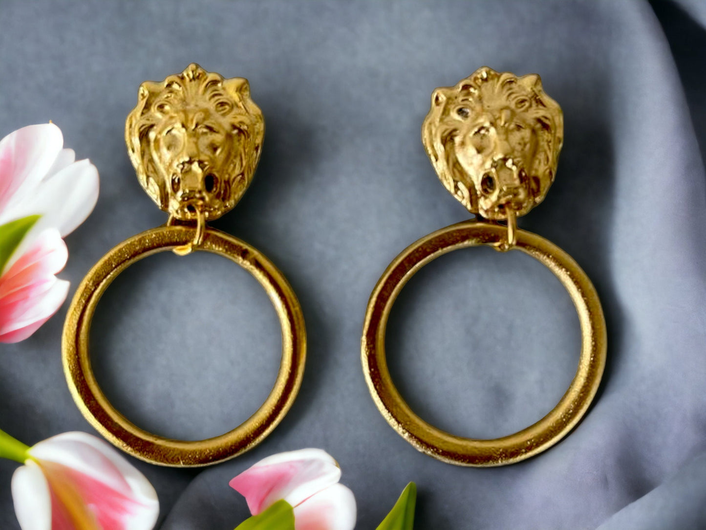 Gold Plated Pearl Hoop Earrings - Designer Handmade Geometric Unisex Jewelry, Handmade In Turkey - Glam Duchess