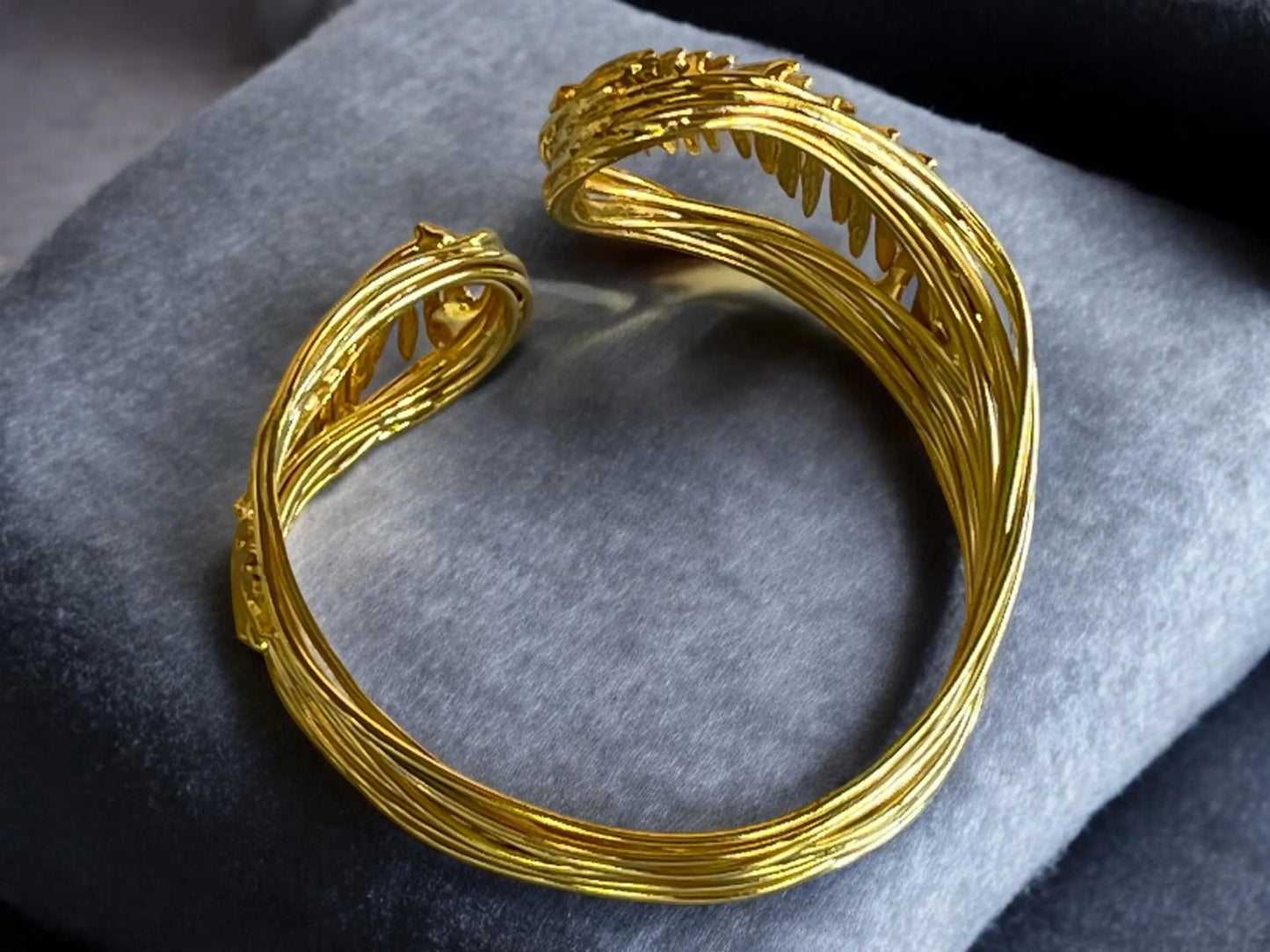 Handmade Gold Plated Open Choker Collar Necklace Bracelet, Handmade In Turkey - Glam Duchess