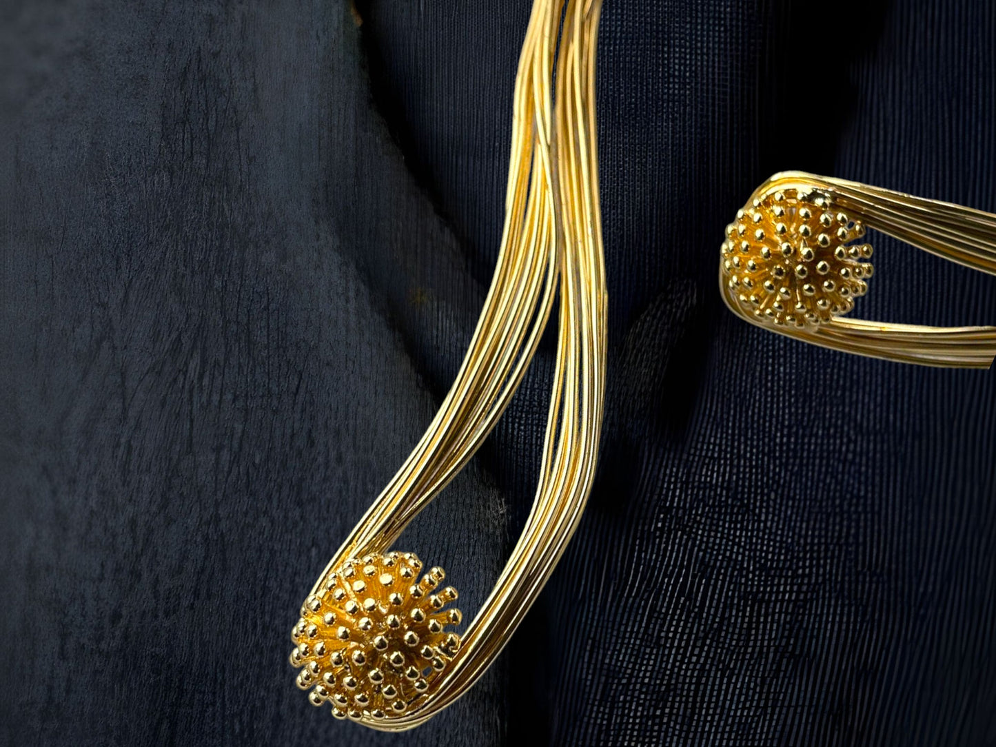 Handmade Gold Plated Open Choker Collar Necklace Bracelet, Handmade In Turkey - Glam Duchess