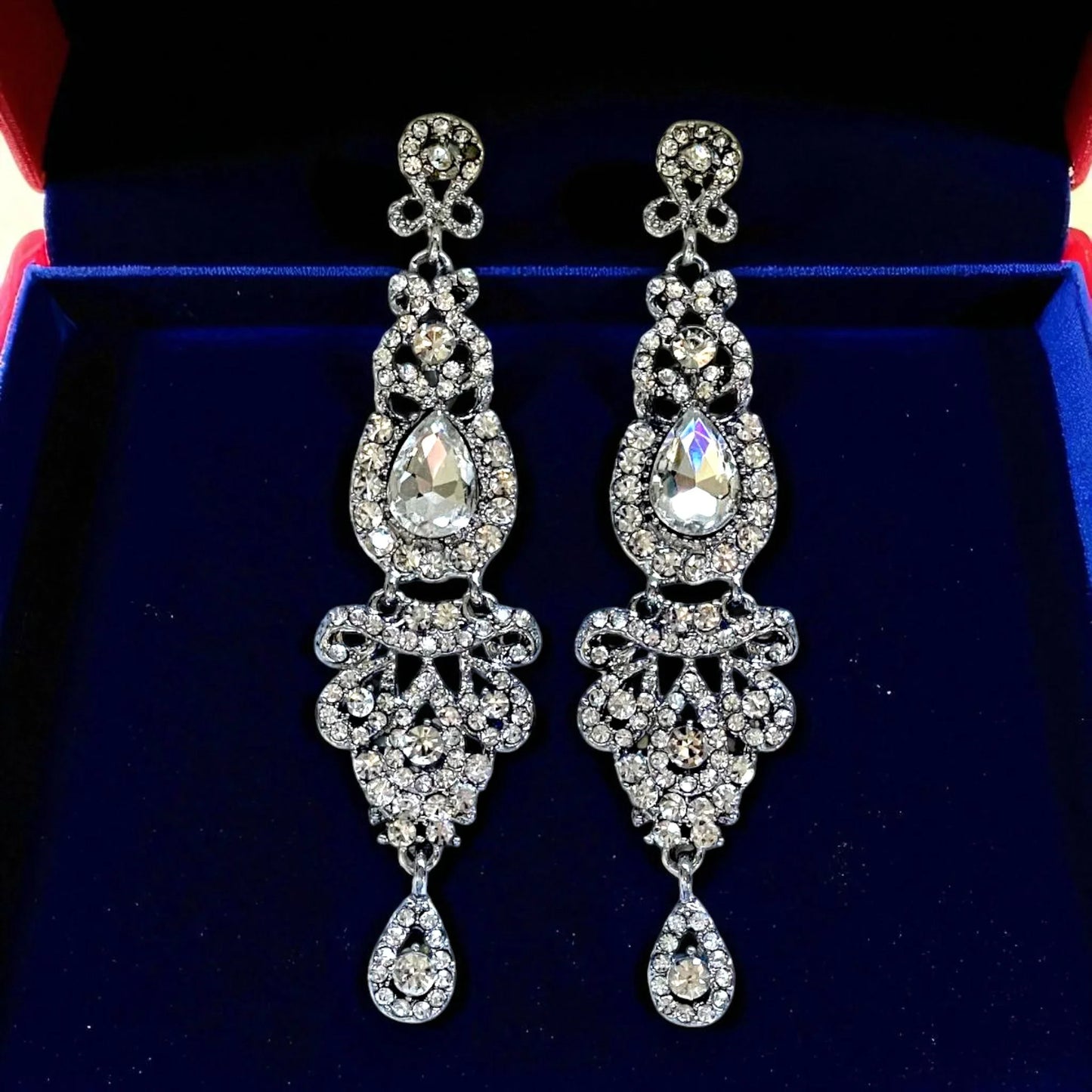 Bridal Chandelier Earrings, Wedding Long Earrings Jewelry - Glam Duchess