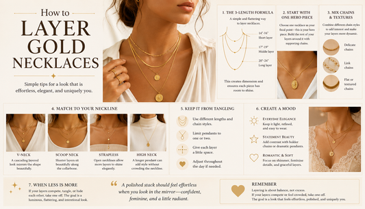 How to Layer Gold Necklaces Beautifully