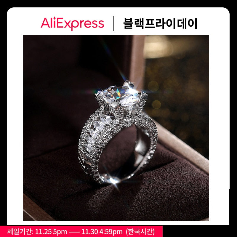 925 Sterling Silver Classic Cushion Square Zirconia Ring