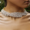 Exquisite Twisted Collar Rhinestone Statement Necklace