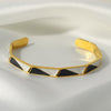 Exquisite Crystal Enamel Titanium Stainless Steel Bangles Bracelets