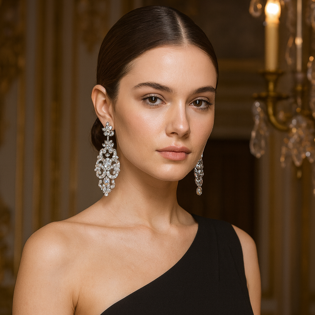 Glamorous Crystal Chandelier Earrings – Statement Luxury Jewelry - Glam Duchess