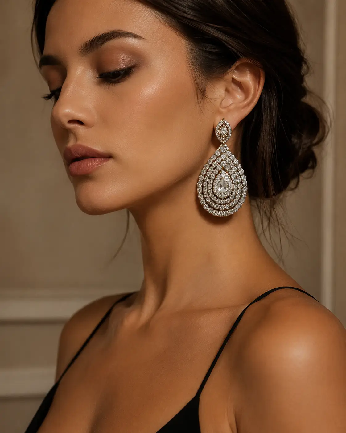 Crystal Teardrop Bridal Statement Earrings – Luxury Wedding Drop Earrings for Brides - Earrings from Glam Duchess