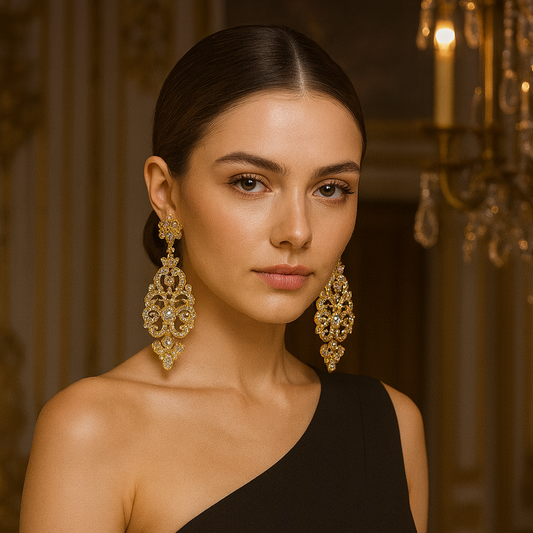 Glamorous Crystal Chandelier Earrings – Statement Luxury Jewelry - Glam Duchess
