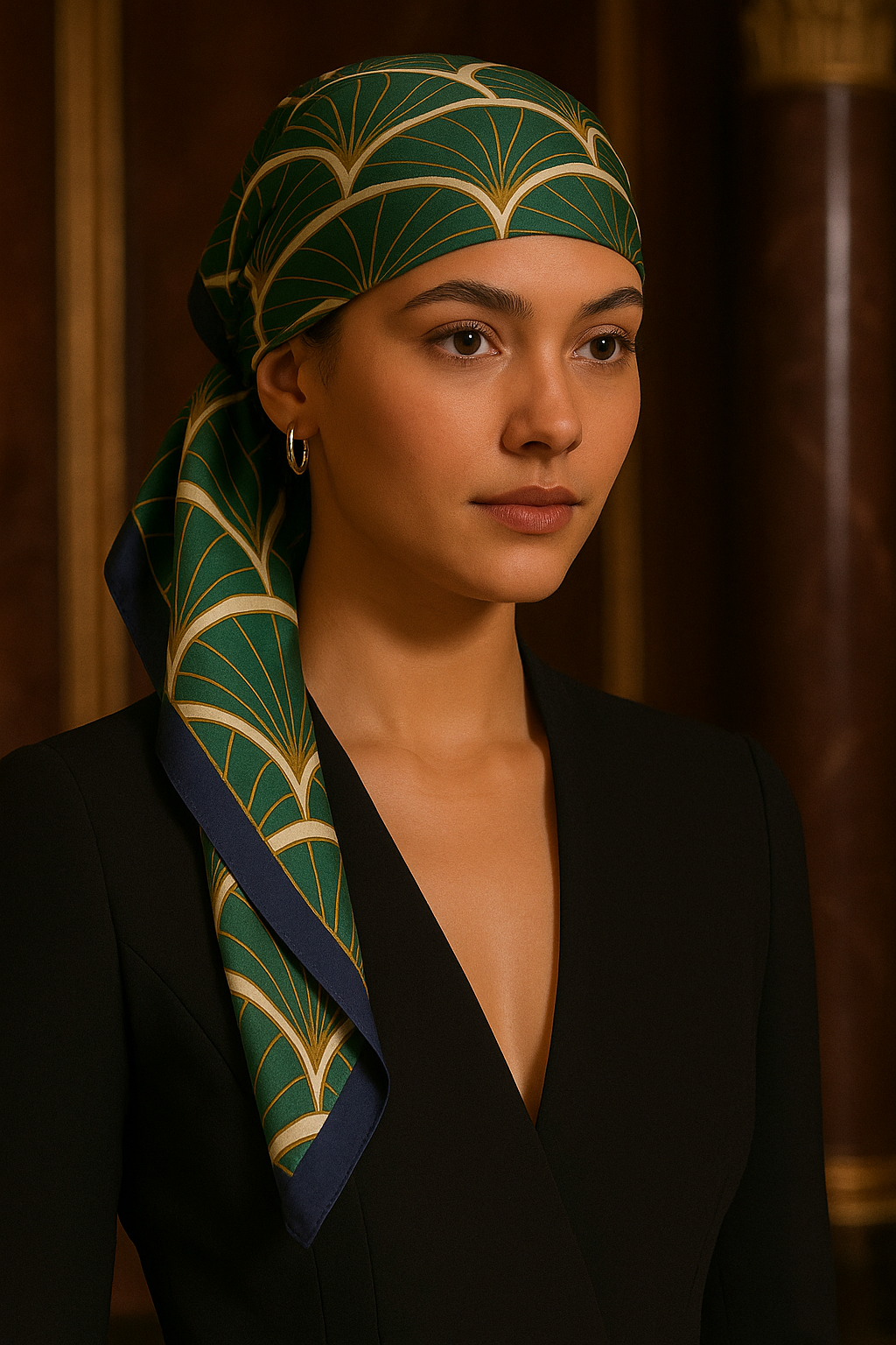 Luxury Satin Silk Square Scarf for Women, Printed Fashion Wrap, Shawl, Neckerchief