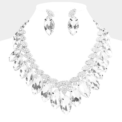 Wedding Jewelry, Luxora Crystal Bridal Statement Necklace & Earring Set