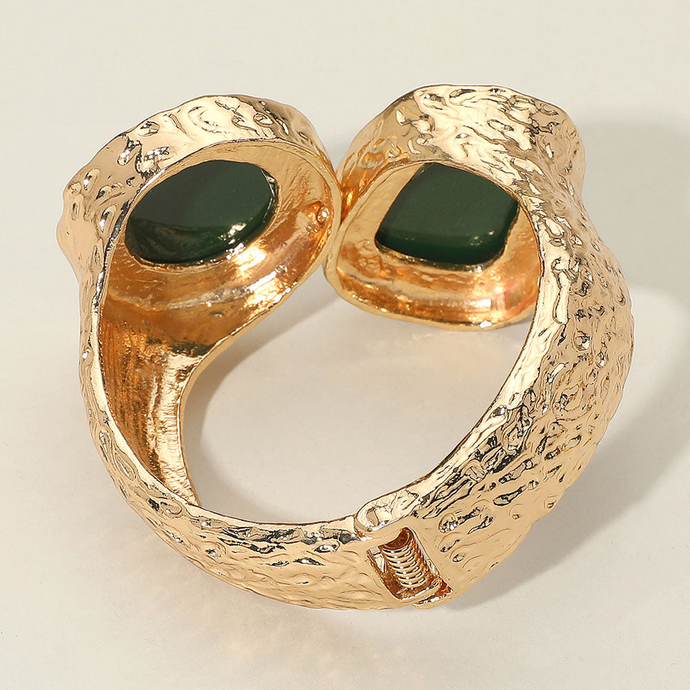 Double Confetti Stone Hinged Bracelet