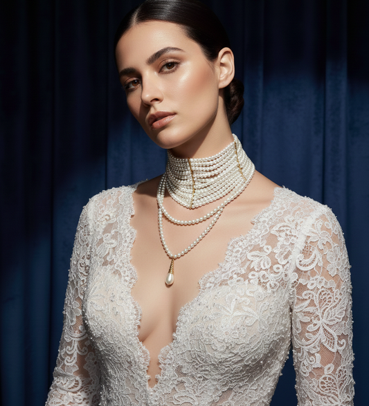 Pearl Tassel Necklace – Vintage Multi-Layered Teardrop Pendant Jewelry