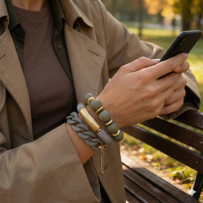 Stretch Resin Link Multi Layered Bracelets