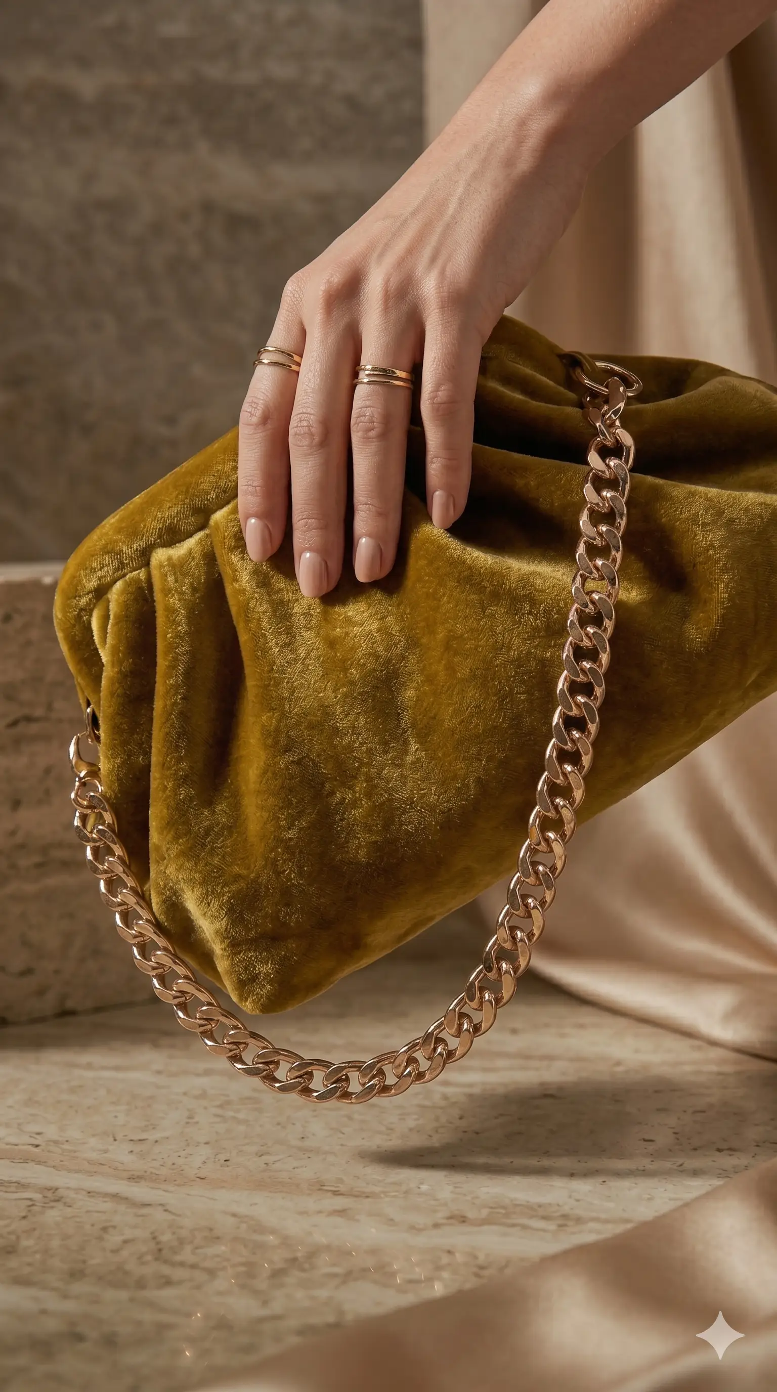Gold Velvet Clutch Handmade Pleated Evening Bag for Weddings and Formal Events Couture - Clutch Bags from Glam Duchess