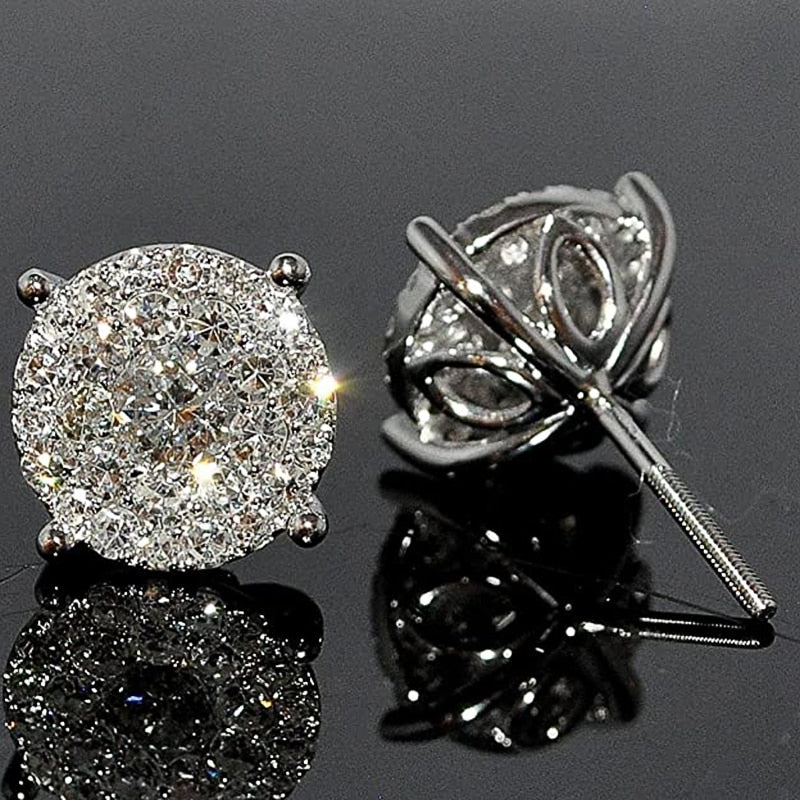 Exquisite Modern Cubic Zirconia Stud Earrings