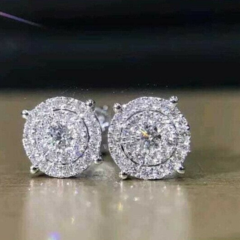 Exquisite Modern Cubic Zirconia Stud Earrings