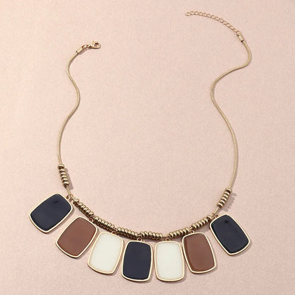 Modern Minimalist Exaggerated Round Wafer Links Necklace