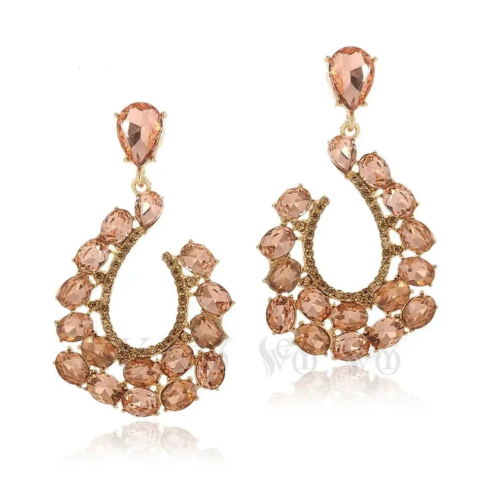 VEYO Classic Hollow Crystal Drop Earrings Luxury Symmetrical Earrings Fashion Jewelry For Woman High Quality - from Glam Duchess