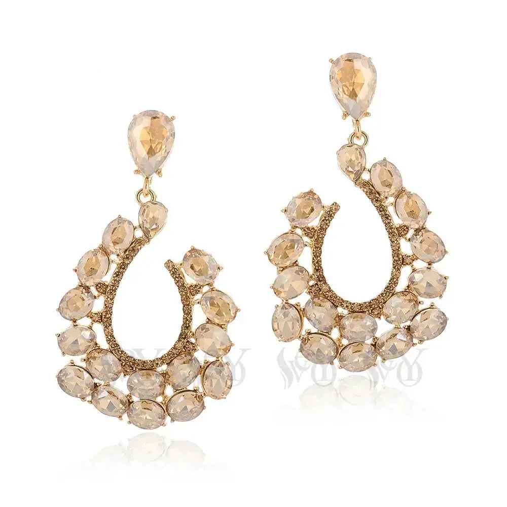 VEYO Classic Hollow Crystal Drop Earrings Luxury Symmetrical Earrings Fashion Jewelry For Woman High Quality - from Glam Duchess