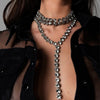 Load image into Gallery viewer, Exquisite Crystal Embellished Multi-layer Choker Necklace with Tassel Detail