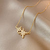 Elegant Gold Stainless Steel Heart Pendant Necklace