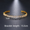 Luxurious Gold Plated Cubic Zirconia Bracelet Bangle