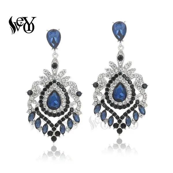 VEYO Luxury Full Rhinestone Crystal Drop Earrings for Women Vintage Dangle Earrings Fashion Jewelry New Gift - from Glam Duchess
