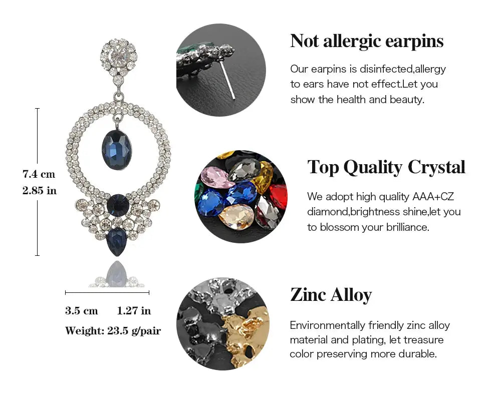 Regency Crystal Chandelier Earrings – detail view 4