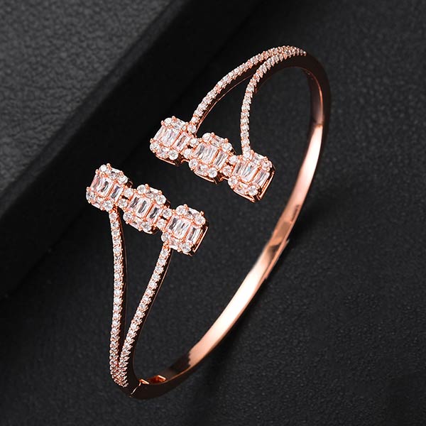 Luxurious Sparkling Platinum Bangle Bracelet