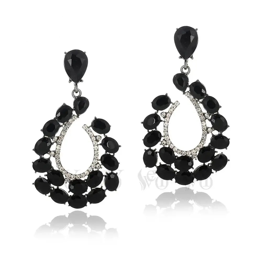 VEYO Classic Hollow Crystal Drop Earrings Luxury Symmetrical Earrings Fashion Jewelry For Woman High Quality - from Glam Duchess