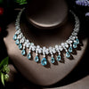 Load image into Gallery viewer, Waterdrop Crystal Bridal Jewelry Set in White and Blue