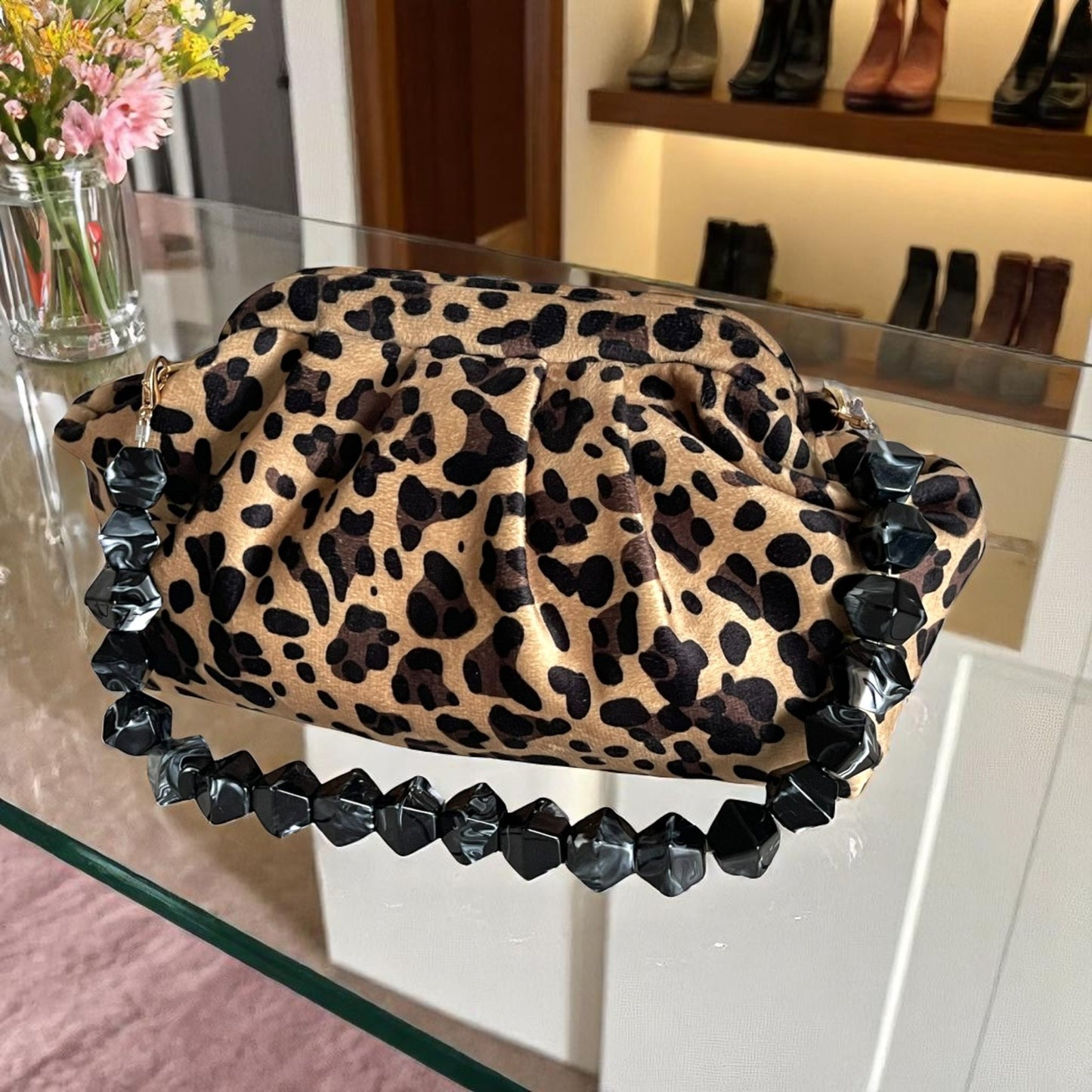Artisan Leopard Luxe Handmade Clutch Bag