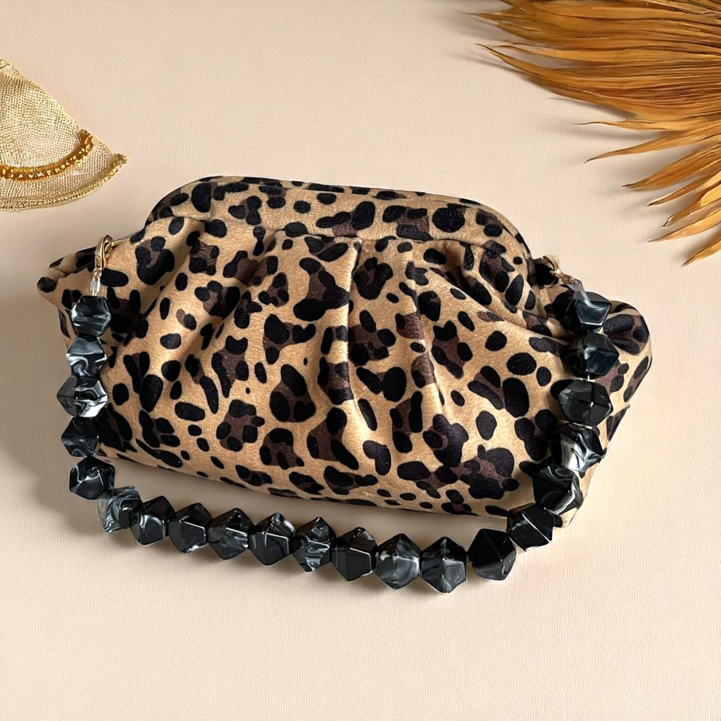 Artisan Leopard Luxe Handmade Clutch Bag