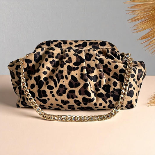 Artisan Leopard Luxe Handmade Clutch Bag