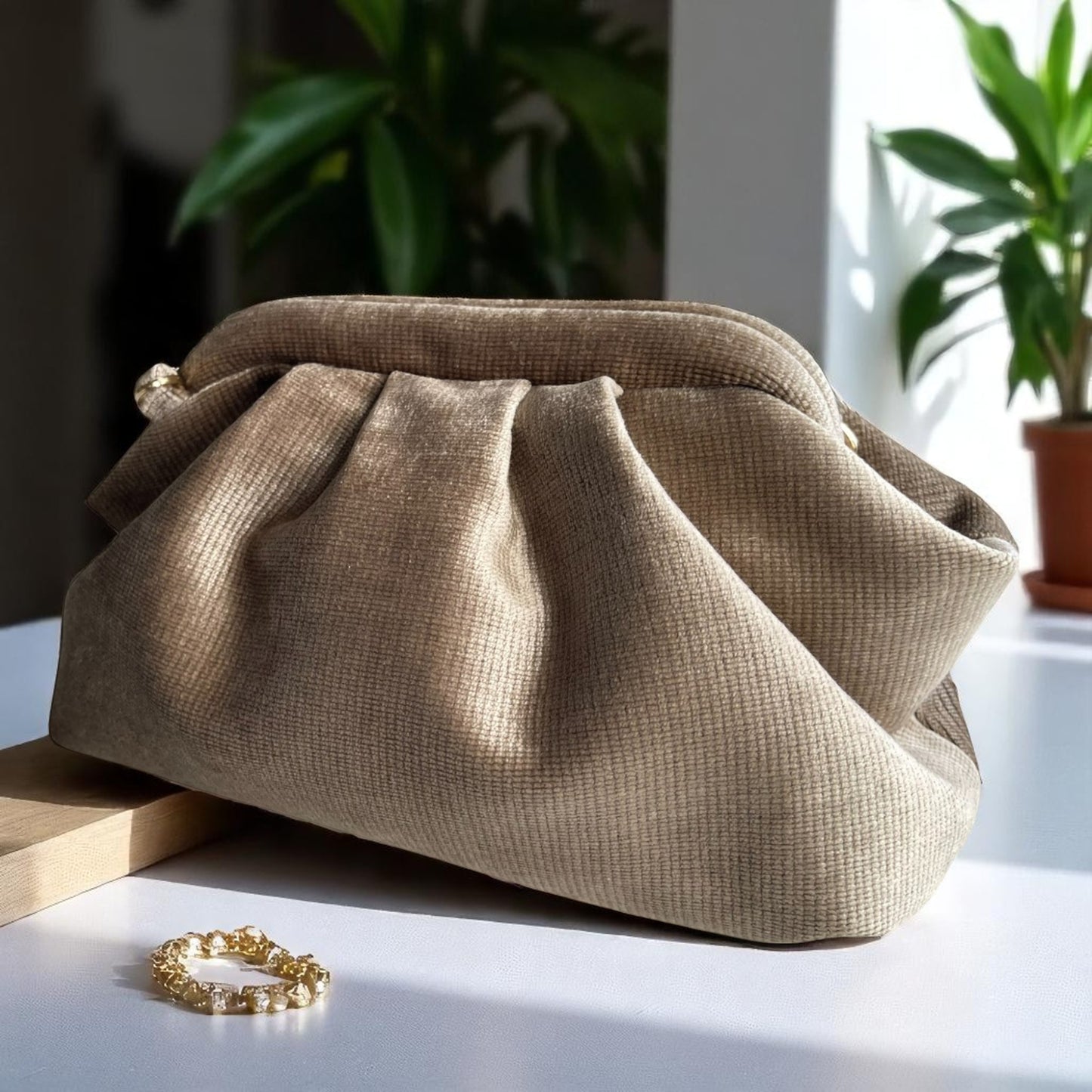 Sahara Glow Handmade Clutch Bag
