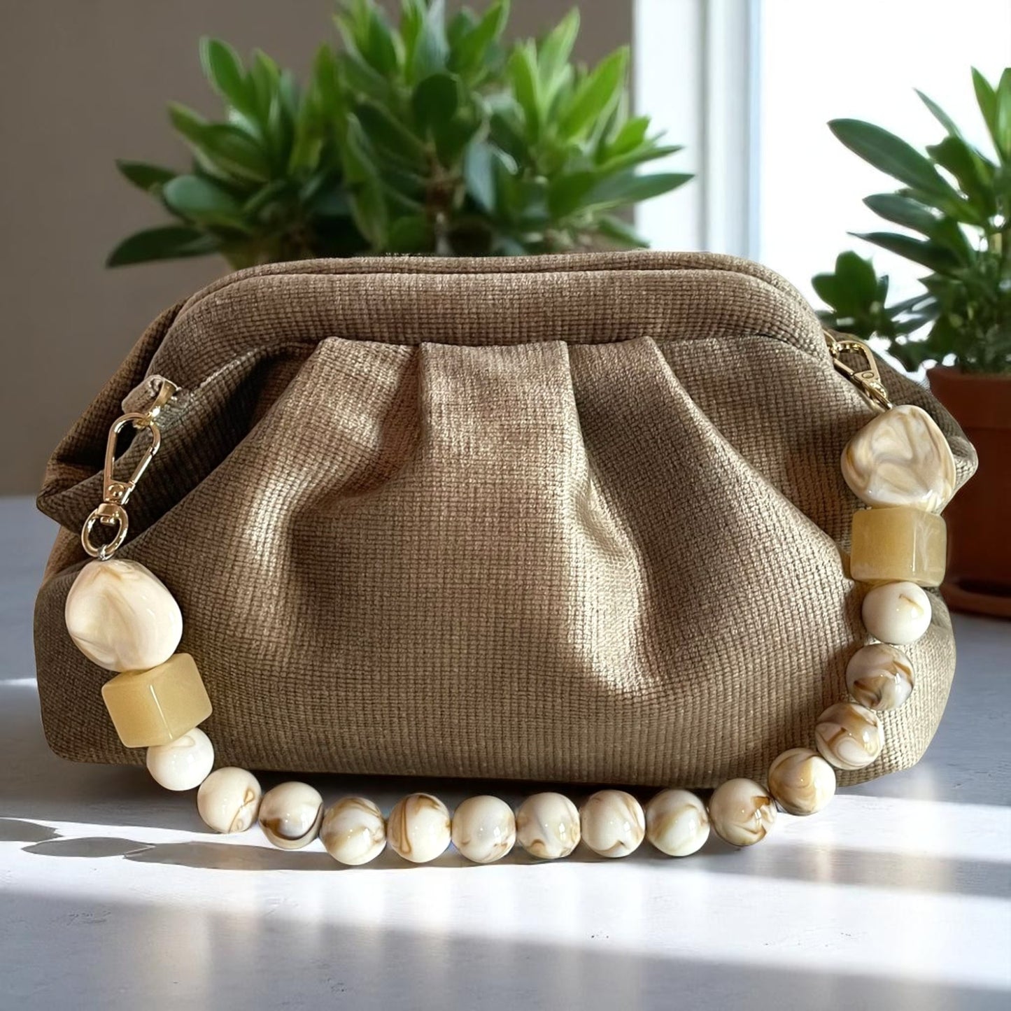 Sahara Glow Handmade Clutch Bag