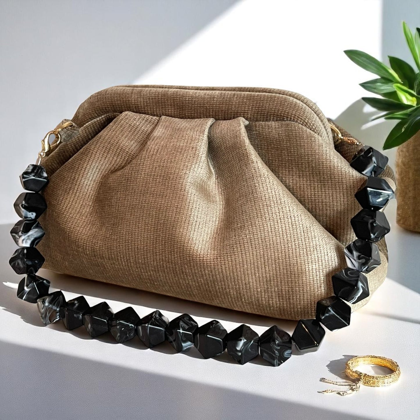 Sahara Glow Handmade Clutch Bag
