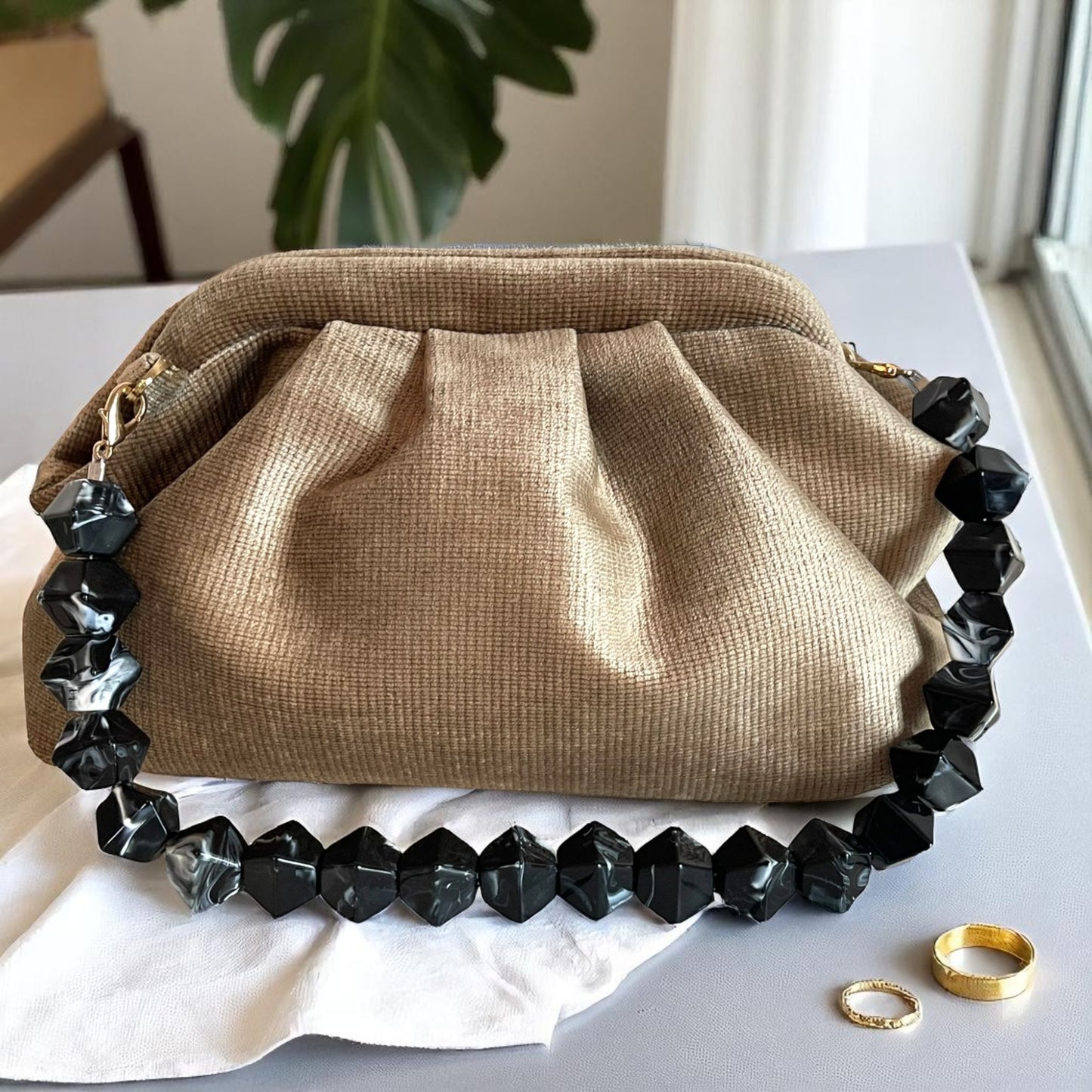 Sahara Glow Handmade Clutch Bag
