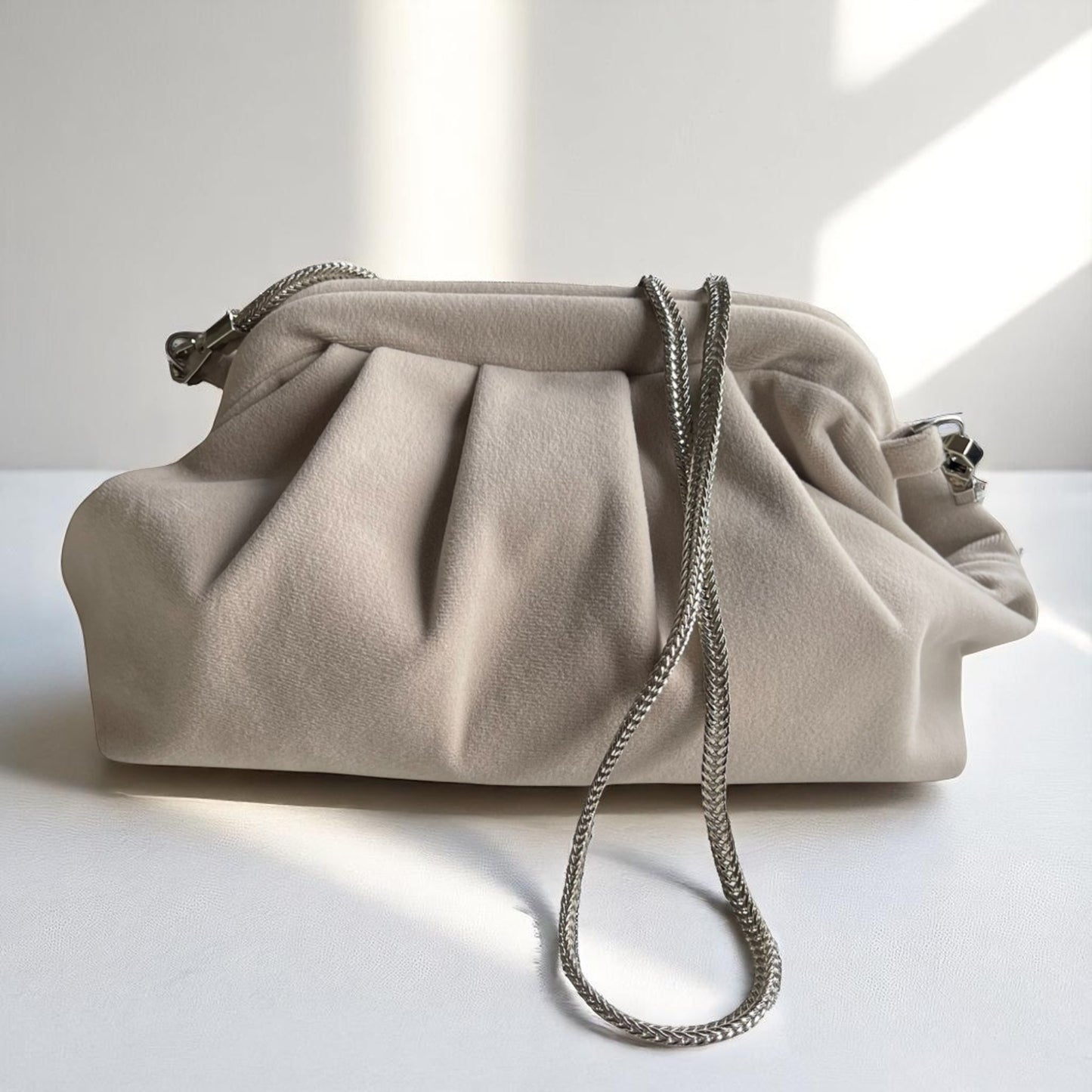 Artisan Minimalist Velvet Clutch Bag- Made in Turkiye