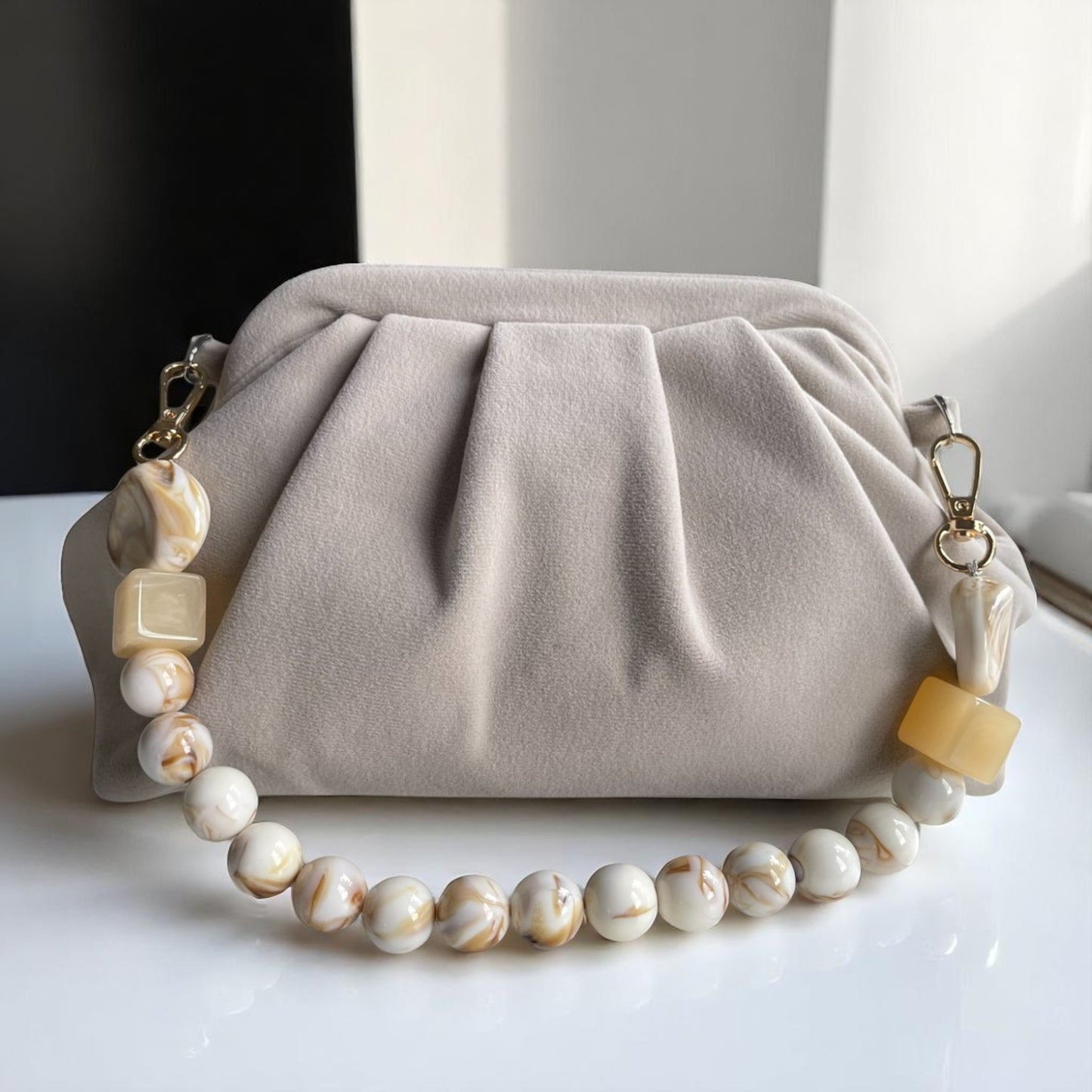 Artisan Minimalist Velvet Clutch Bag- Made in Turkiye