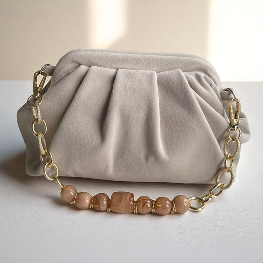 Artisan Minimalist Velvet Clutch Bag- Made in Turkiye